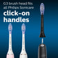 Philips Sonicare Genuine G3 Premium Gum Care Replacement Toothbrush Heads, 2 Brush Heads, Black, Hx9052/95