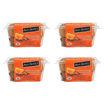 Aunt Gussie'S - No Sugar Added Wheat Cranberry Orange With Almond Biscuits - 4 Pack