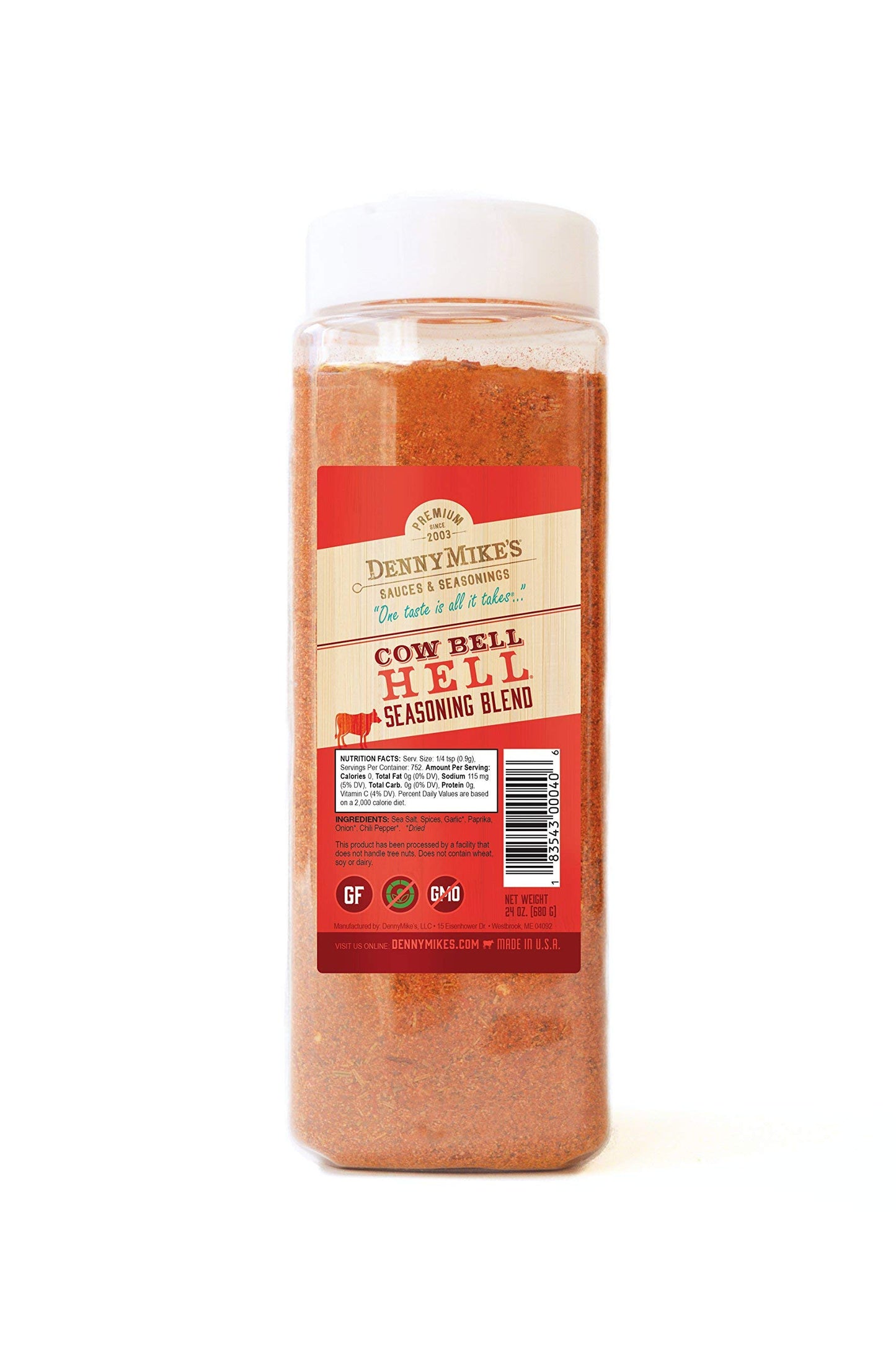 Dennymikes Cow Bell Hell Seasoning Blend  All Natural Spices And Seasonings  Low Sodium And Keto-Friendly Chili Seasoning Mix  Bbq Rub For Cooking  Aromatic Use  And Grilling  24 Oz