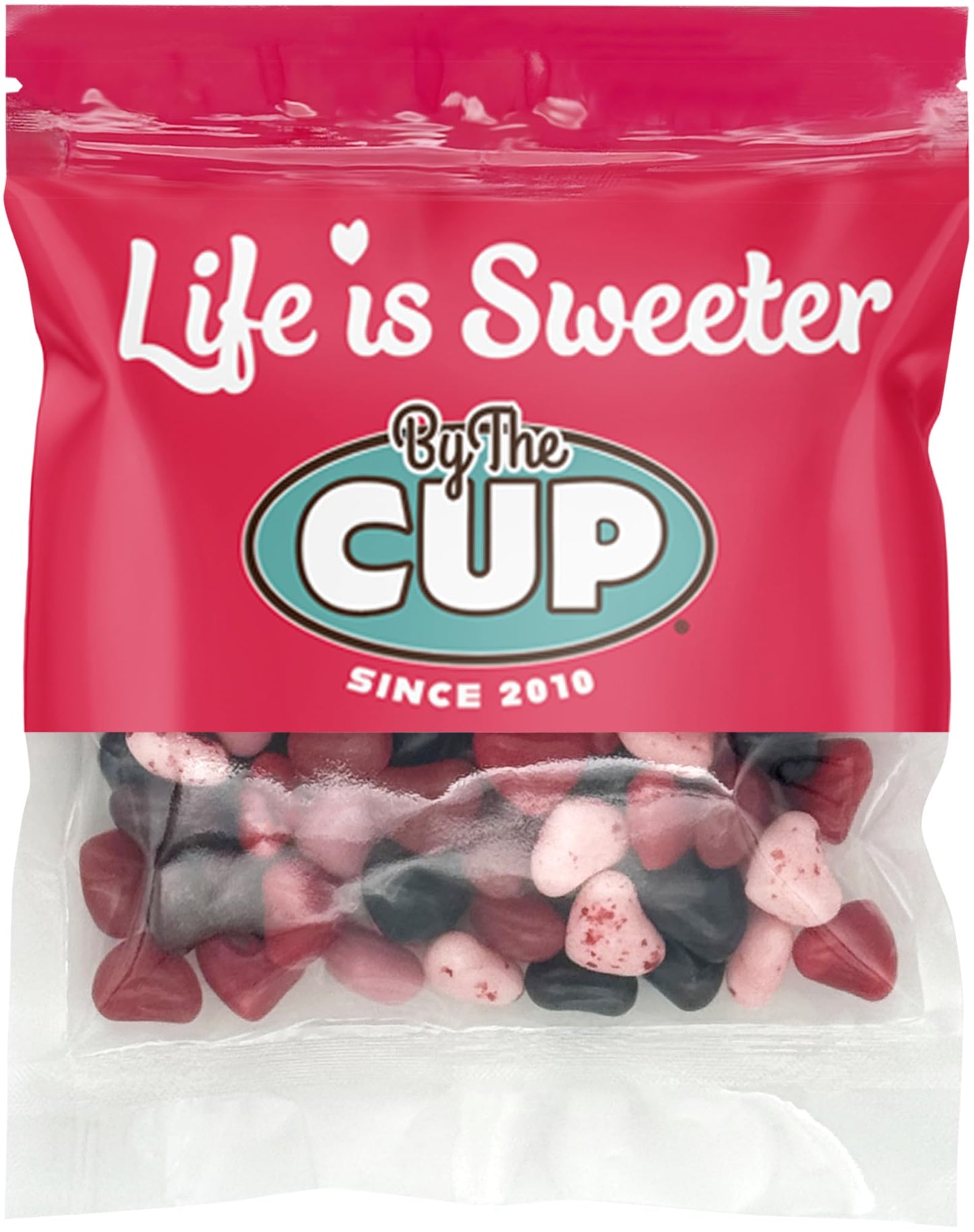 By The Cup Cherry Lovers Heart Shaped Easter Gourmet Jelly Beans, 10 Oz Bulk Bag