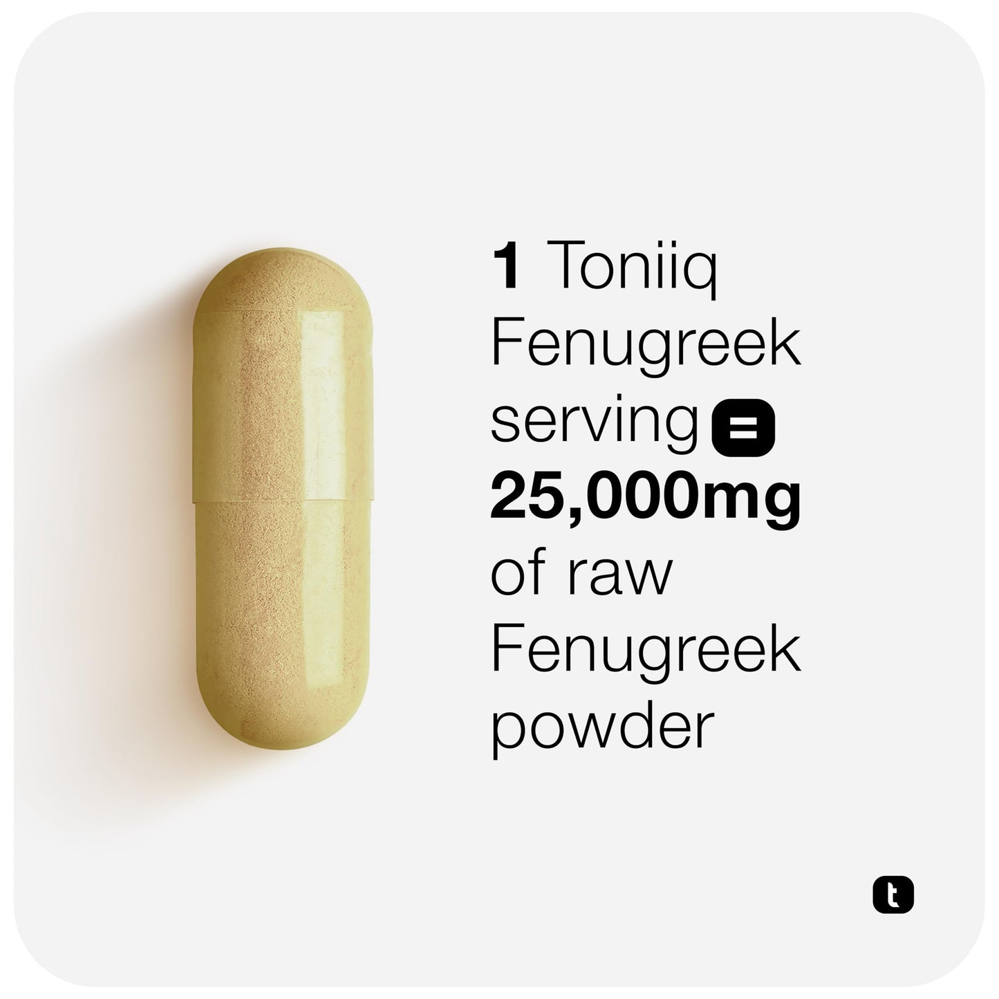 Toniiq Fenugreek compact pieces - Ultra High Potency 20:1 Extract, 60 Count, Third-Party Lab Tested, 70% Saponins
