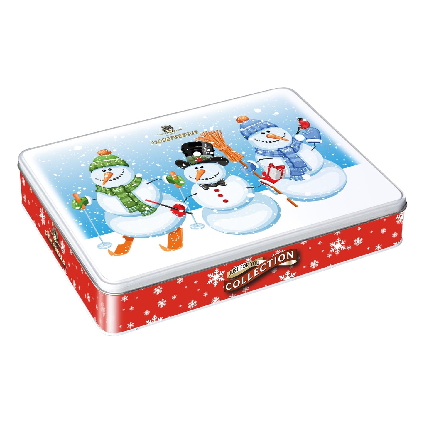Campbells Shortbread Assorted Cookies Christmas Tin 5.3 Oz (150g) - Snowman Gift Tin, Pure Butter Scottish Shortbread Cookies fr