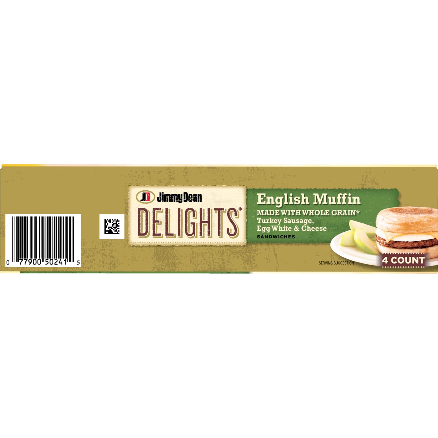 Jimmy Dean Delights Turkey Sausage, Egg White and Cheese English Muffin Breakfast Sandwiches, 4 Count (Frozen)