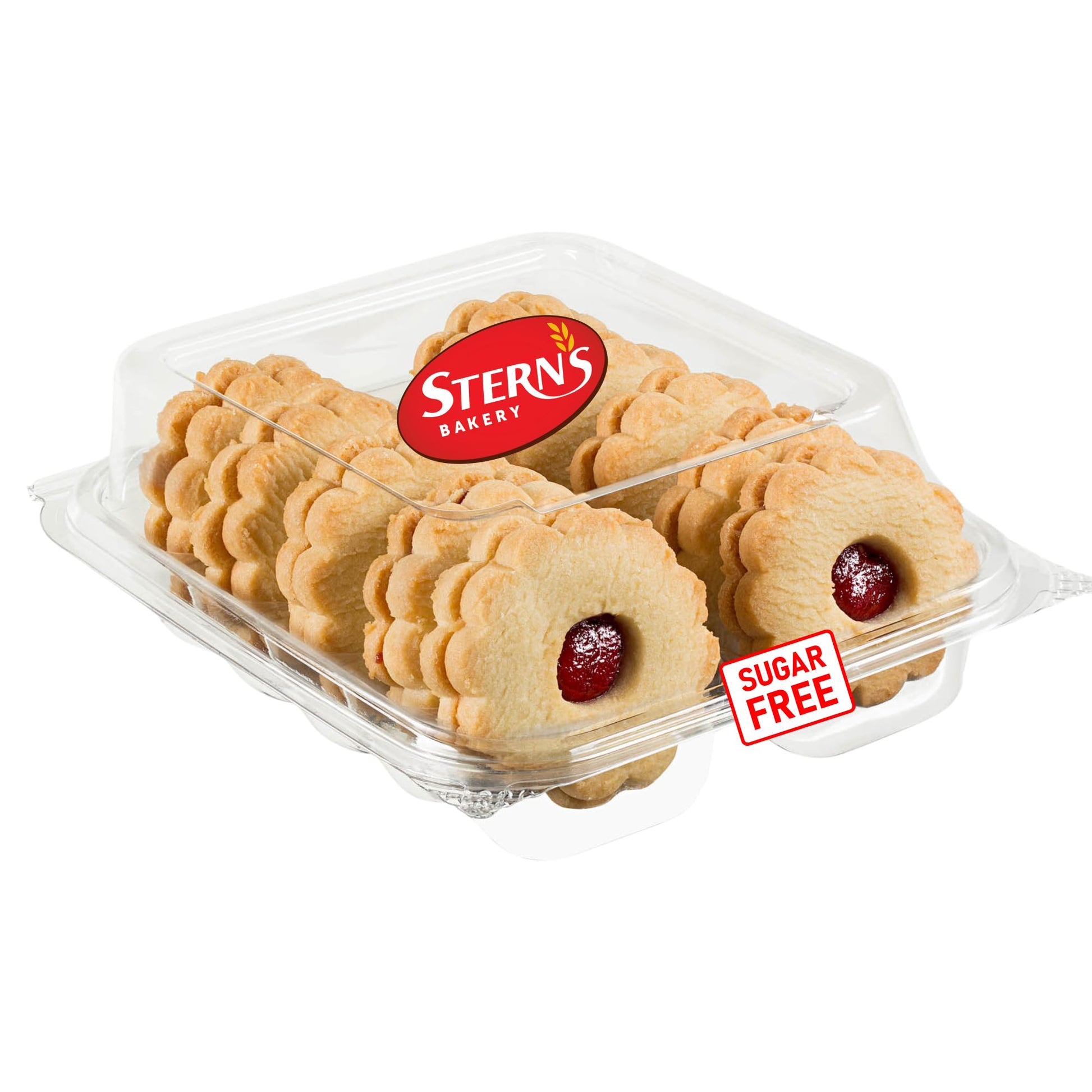 Sugar Free Cookies By Sterns Bakery | [10 Count] Strawberry Filled Linzer Tart Cookies | Sugar Free Cookies And Snacks For Diabe