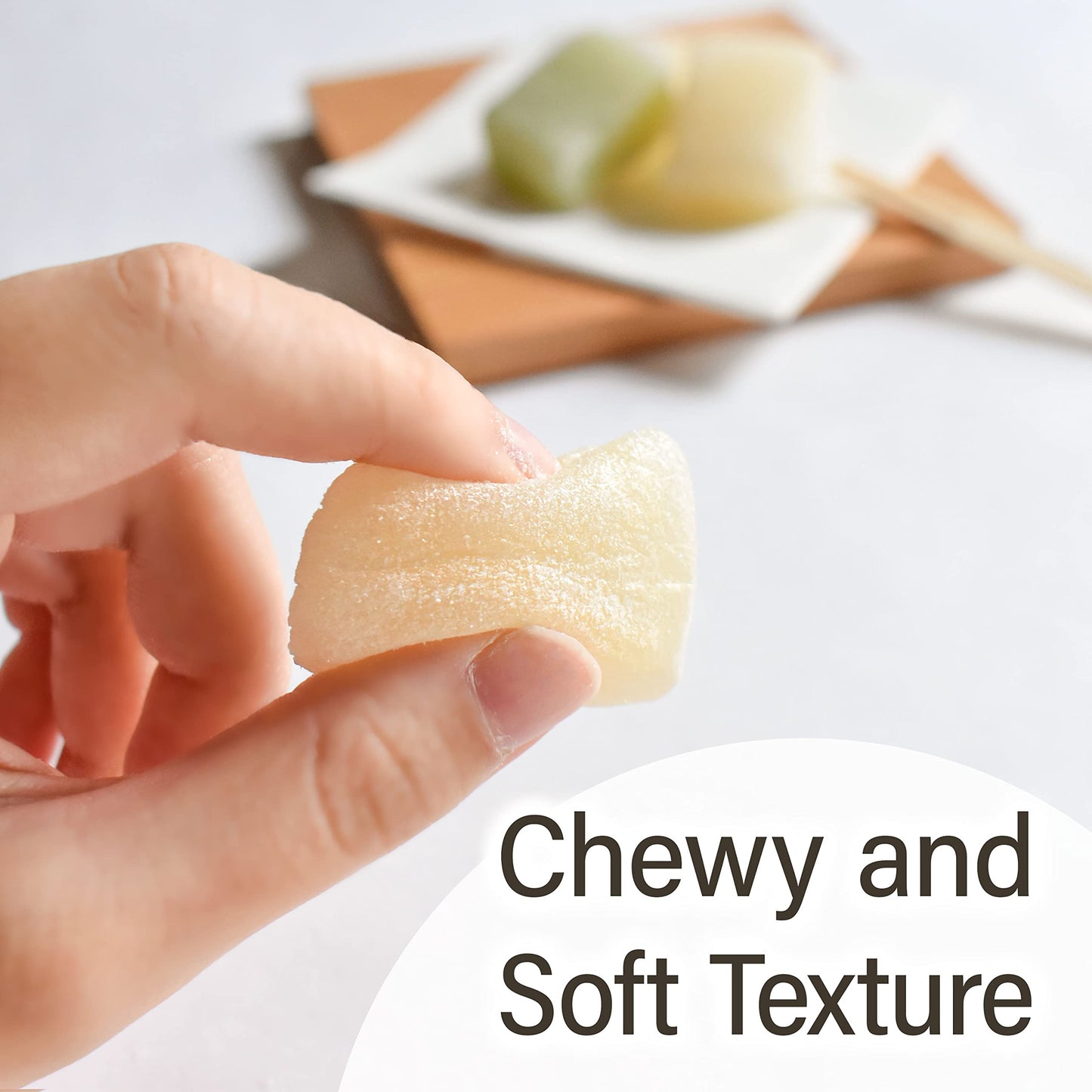 Japanese Mochi Candy - Habutae Mochi - Artisanally Soft & Delicate Individually Wrapped Candy 300G?Yamasan?