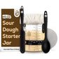 ABIOTO Sourdough Starter Kit with 40 oz Glass Jar, Thermometer Strips, and Covers - Transparent Glass, Model SSK-1200ml
