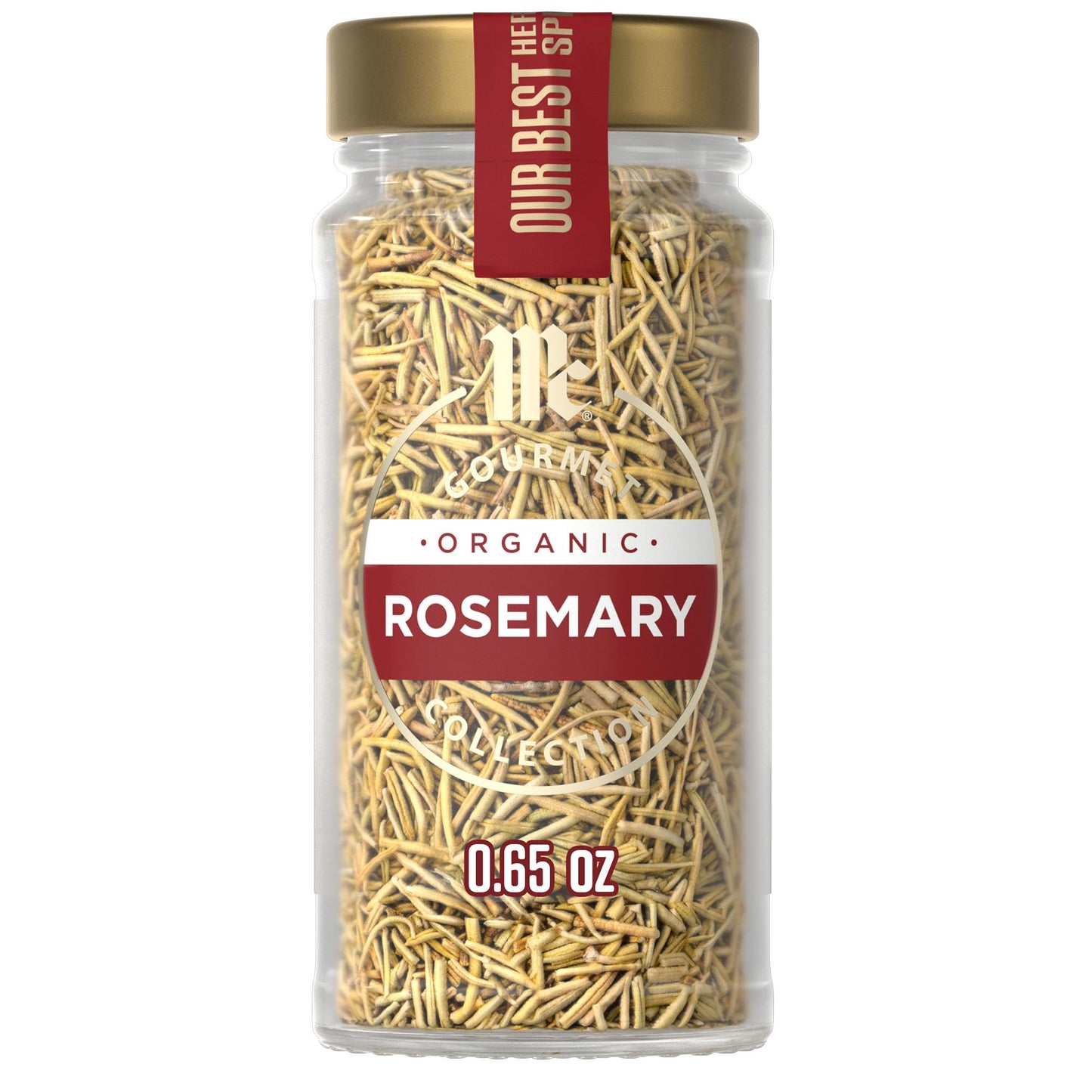 McCormick Gourmet Collection Rosemary, Organic, Non GMO, Kosher, Our Best Herbs & Spices, For Desserts, Bread, Beverages, Grille