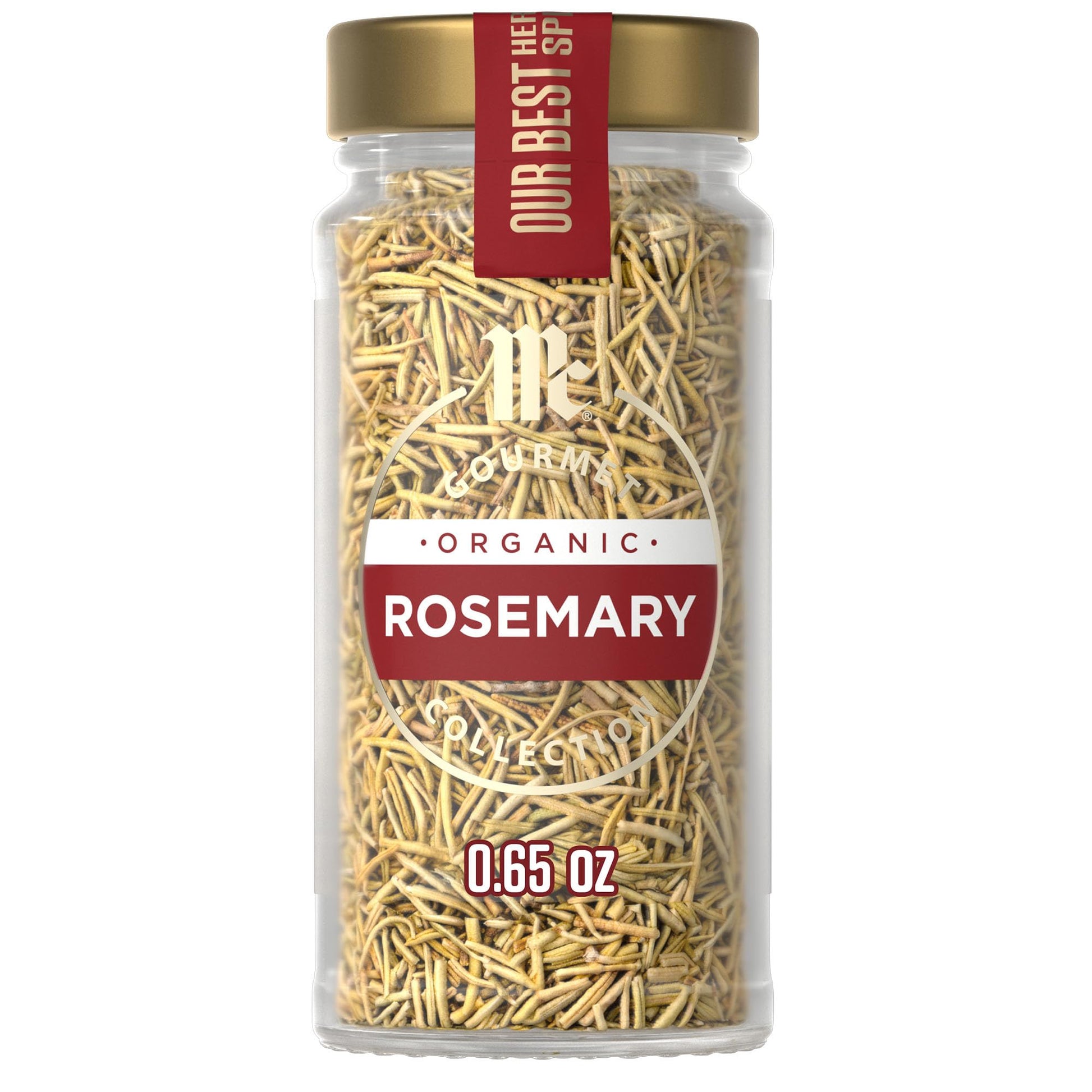 McCormick Gourmet Collection Rosemary, Organic, Non GMO, Kosher, Our Best Herbs & Spices, For Desserts, Bread, Beverages, Grille