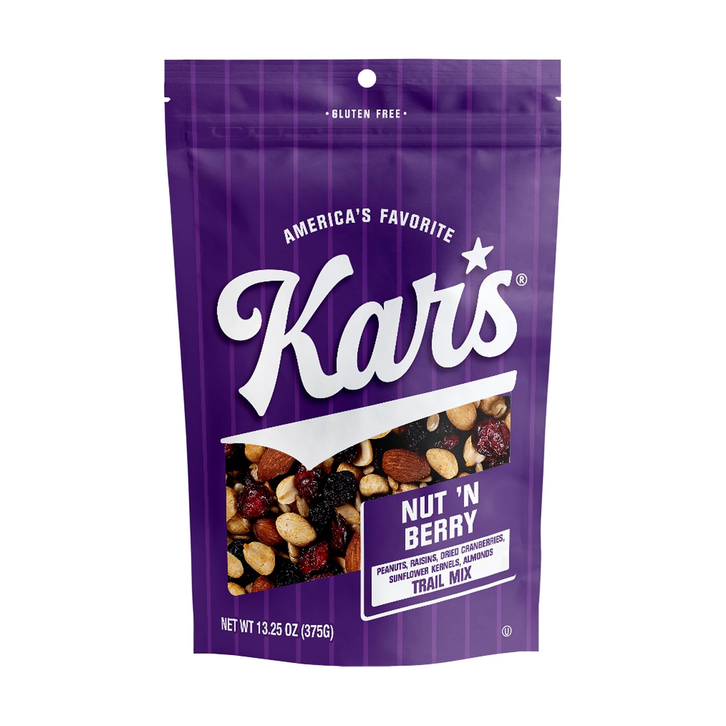 Kars Nuts Nut N Berry Trail Mix, 13.25 oz - Resealable Pouch (Pack of 6), Gluten-Free Trail Mix Snack