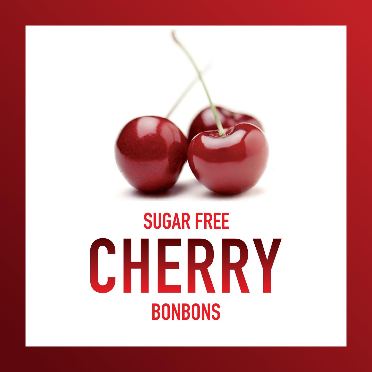 Swiss Imports Sugar Free Bonbons Hard Candy Drops, Cherry, 17.6 Oz/ 500G Bocca Box With 200 Individually Wrapped Pieces
