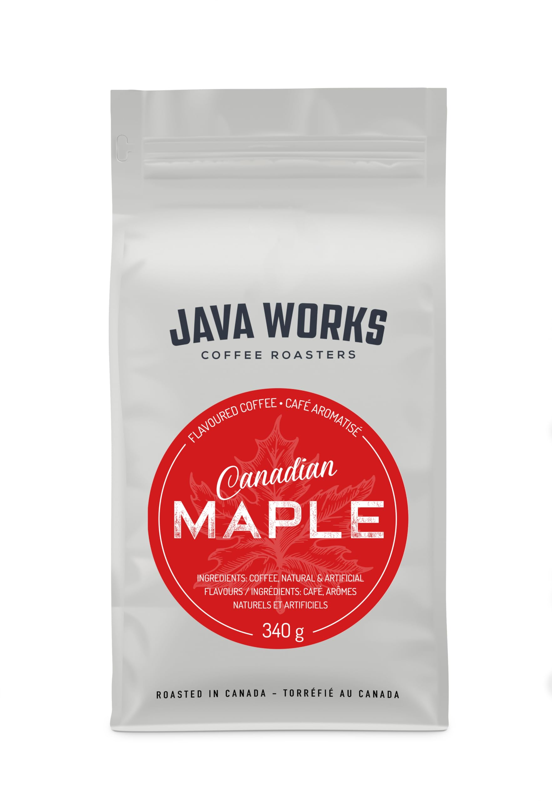 Java Works Coffee - Maple Flavored Coffee | 12 ounces | Medium Roast | Whole Bean | No Sugar Added