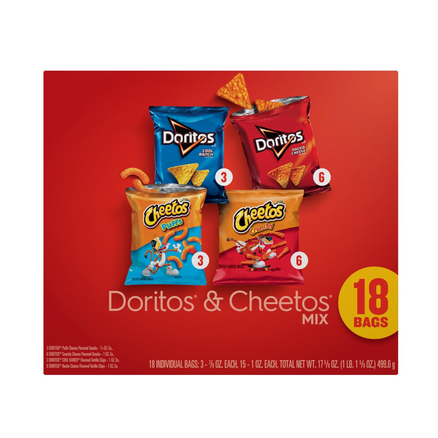 Frito-Lay Doritos & Cheetos Variety Pack Box 18ct