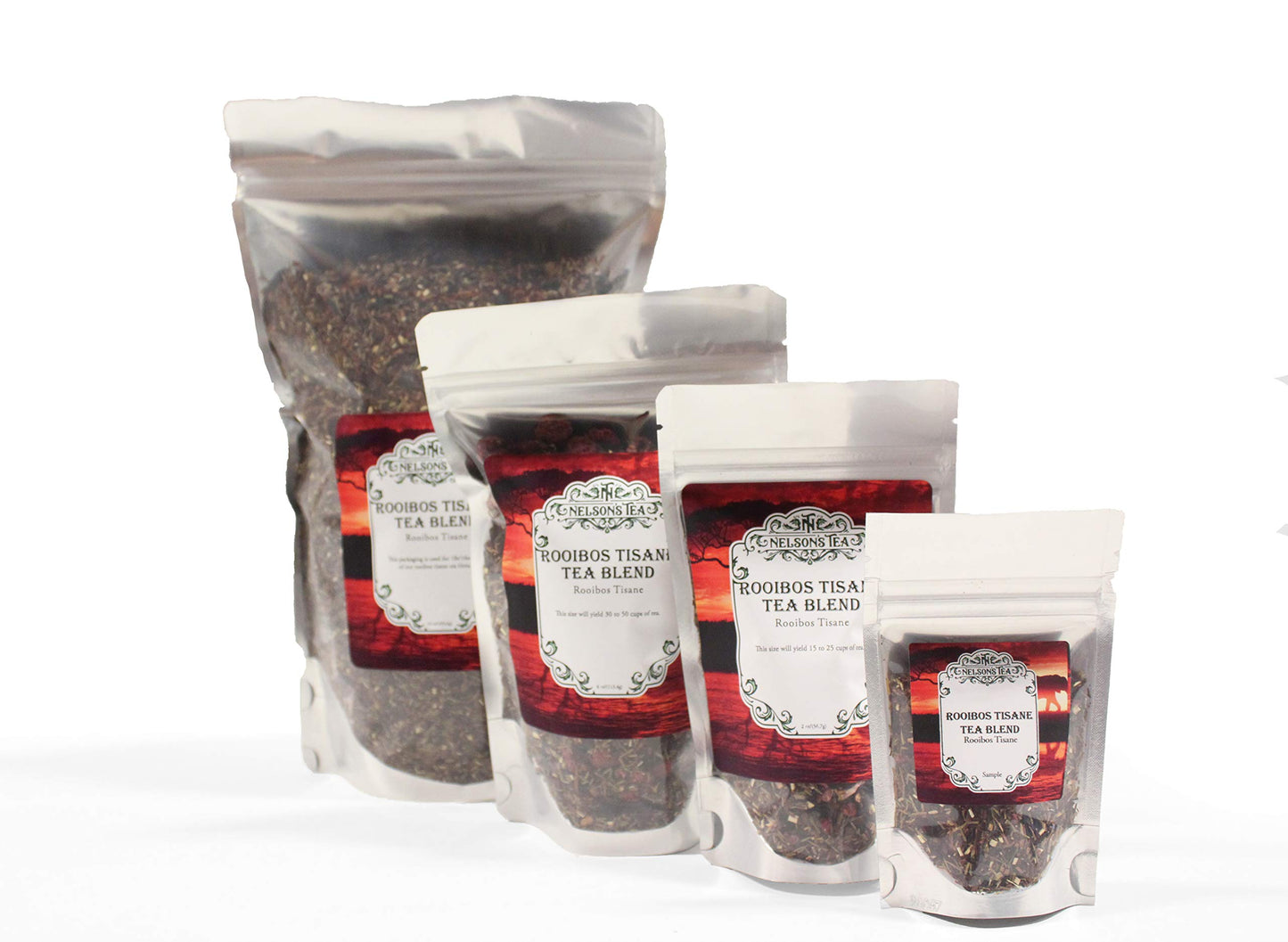 Nelsons Tea Caramel Apple Rooibos Loose Leaf Tea - Red Rooibos, Cinnamon Chips, Dried Apples - Sample 0.5 Oz