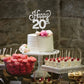 Lingteer Happy 20Th Birthday Silver Rhinestone Cake Topper - Cheers To 20Th Birthday Twenty Years Old Party Cake Centerpieces To