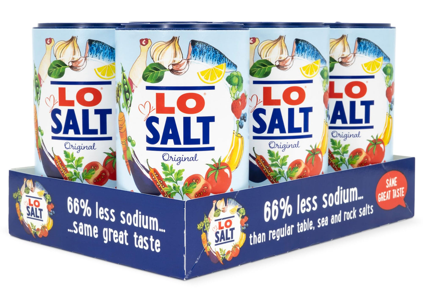 LOSALT - Reduced Sodium Salt | Original (non-iodised) | Great Tasting Salt Alternative/Substitute with 66% less sodium | 12.3oz/