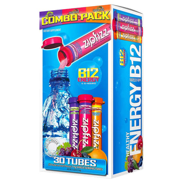 Zipfizz Healthy Energy Drink Mix, Variety Pack, 30 Tubes (2 Pack)