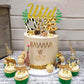 Sursurprise Wild One Cake Topper - Jungle Animals Cupcake Toppers, 25 Pack, First Birthday Decorations, Leopard Cheetah Theme