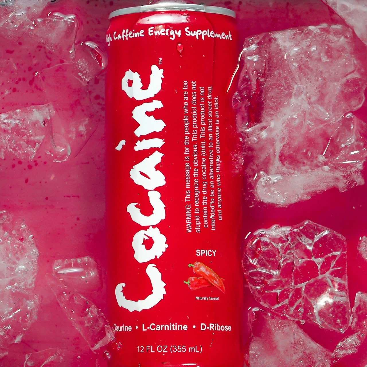 Coacaine Energy Drink Spice Blast - High Caffeine & Taurine, Vitamins, Antioxidants - 12 Fl Oz Can, Pack of 12