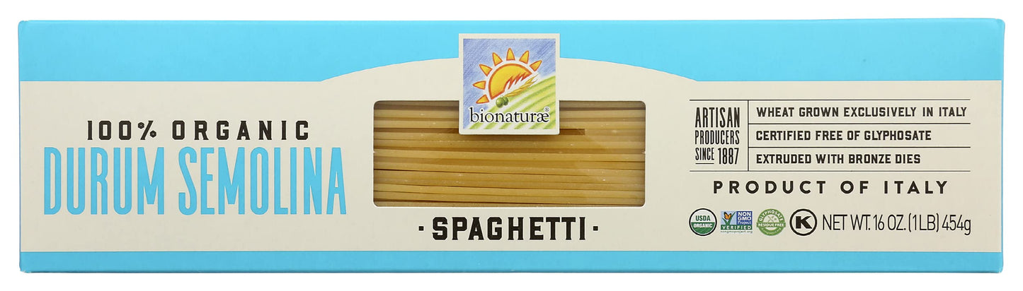 Bionaturae Organic Pasta, Spaghetti, 16 Oz
