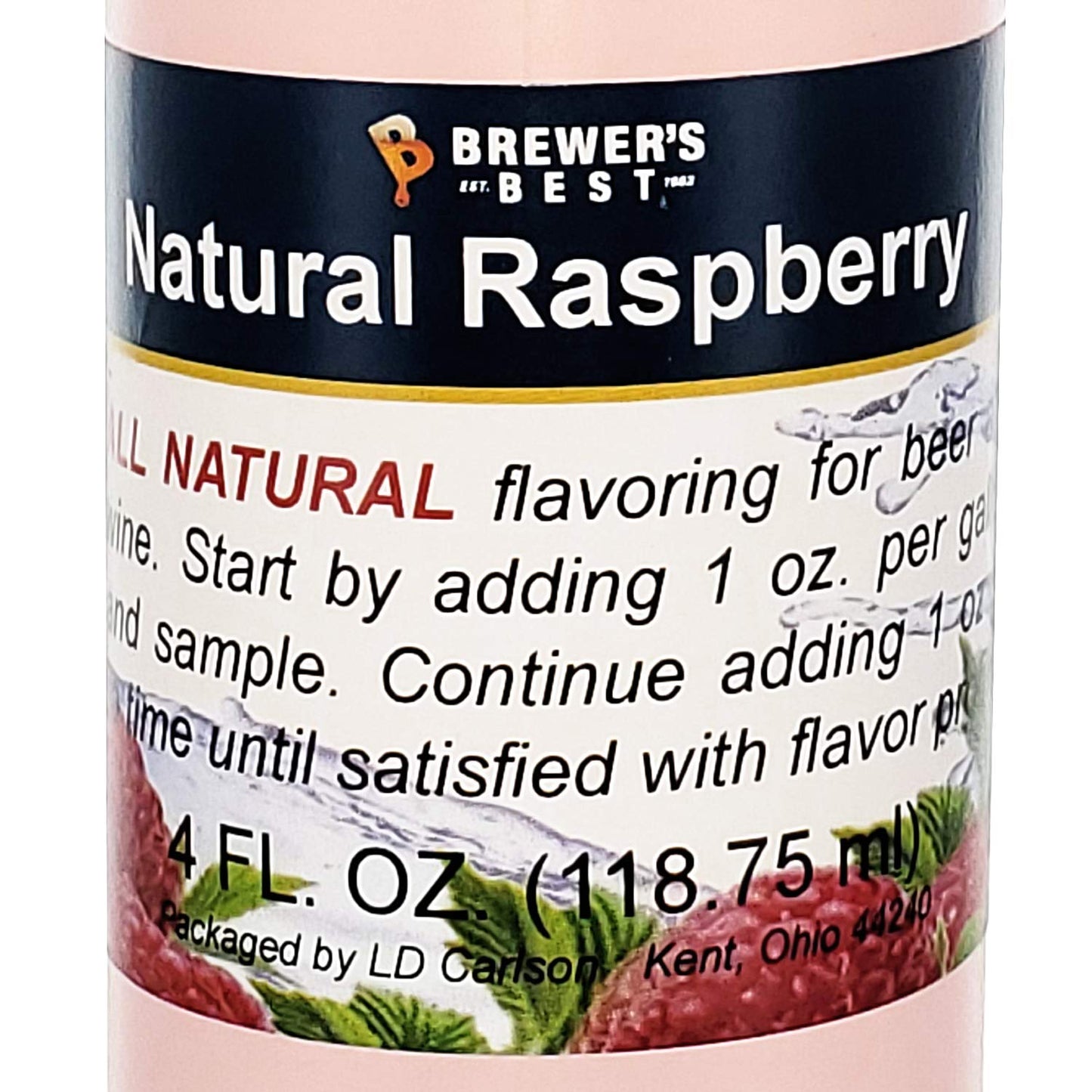 malt-inspired Best Natural malt-inspired and Wine Flavoring, Raspberry, 4 oz, All Natural Flavorings, Red, Model 3750