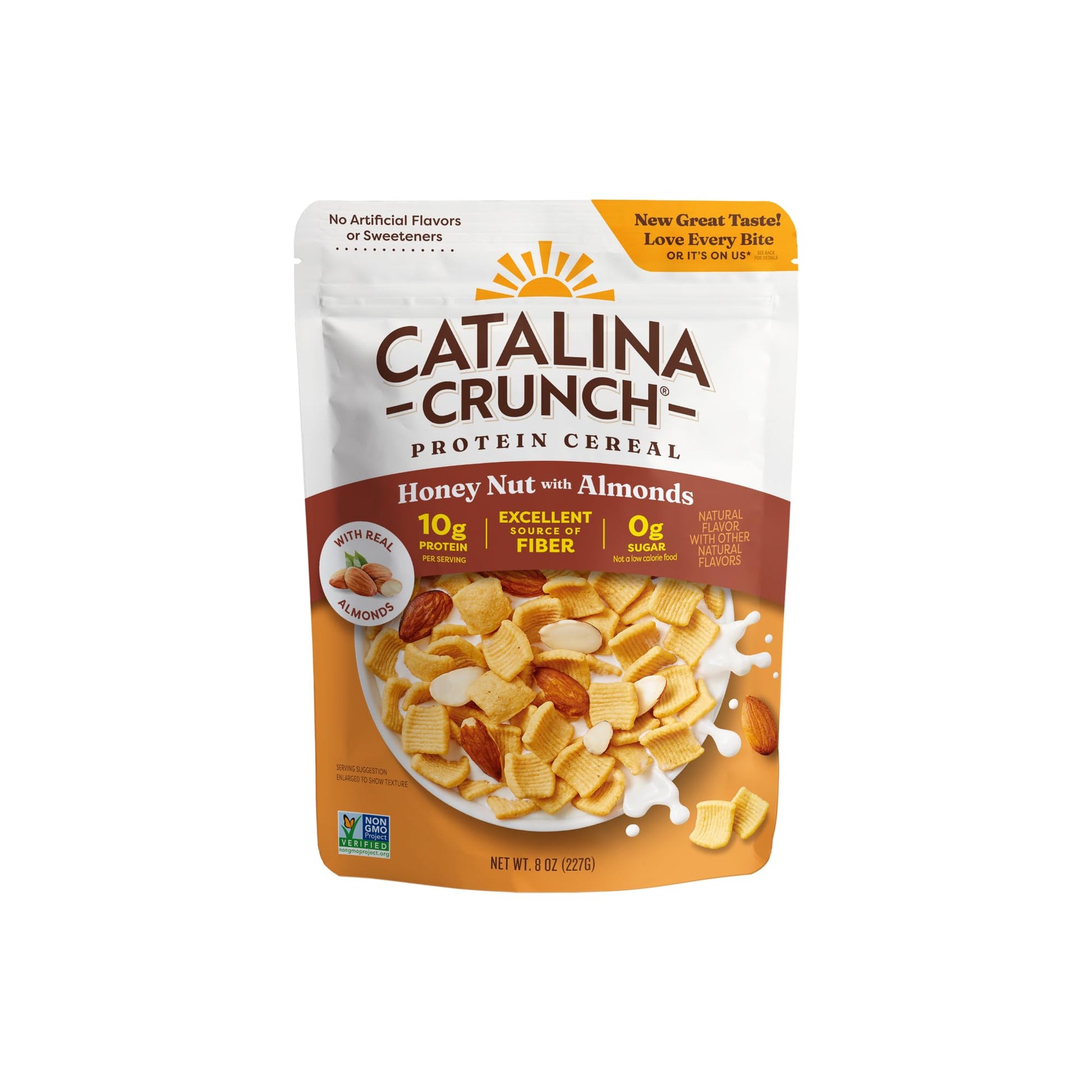 Catalina Crunch Protein Cereal - Breakfast Cereal with 10g of Protein, No Added Sugar - Gluten Free, Keto Friendly - Honey Nut w