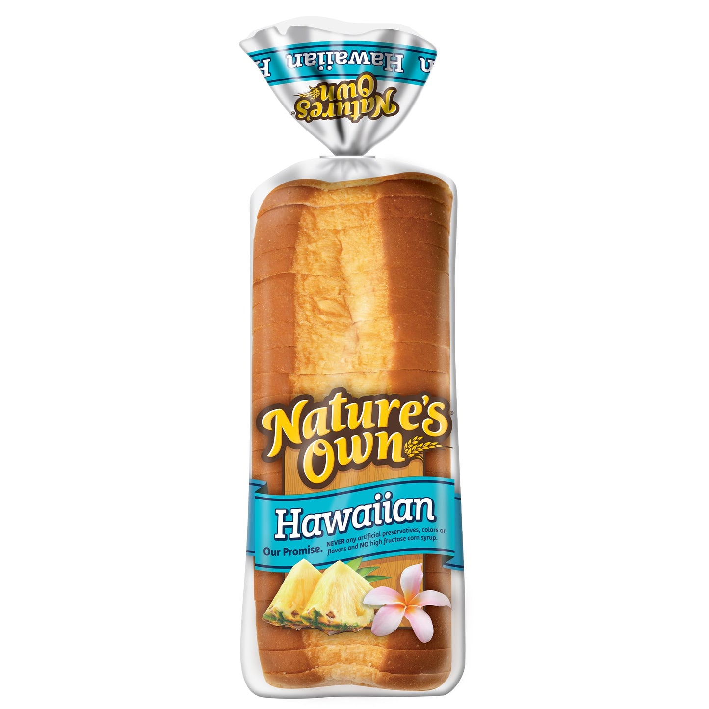 Natures Own Hawaiian, Sliced Hawaiian Bread, 20 oz Loaf