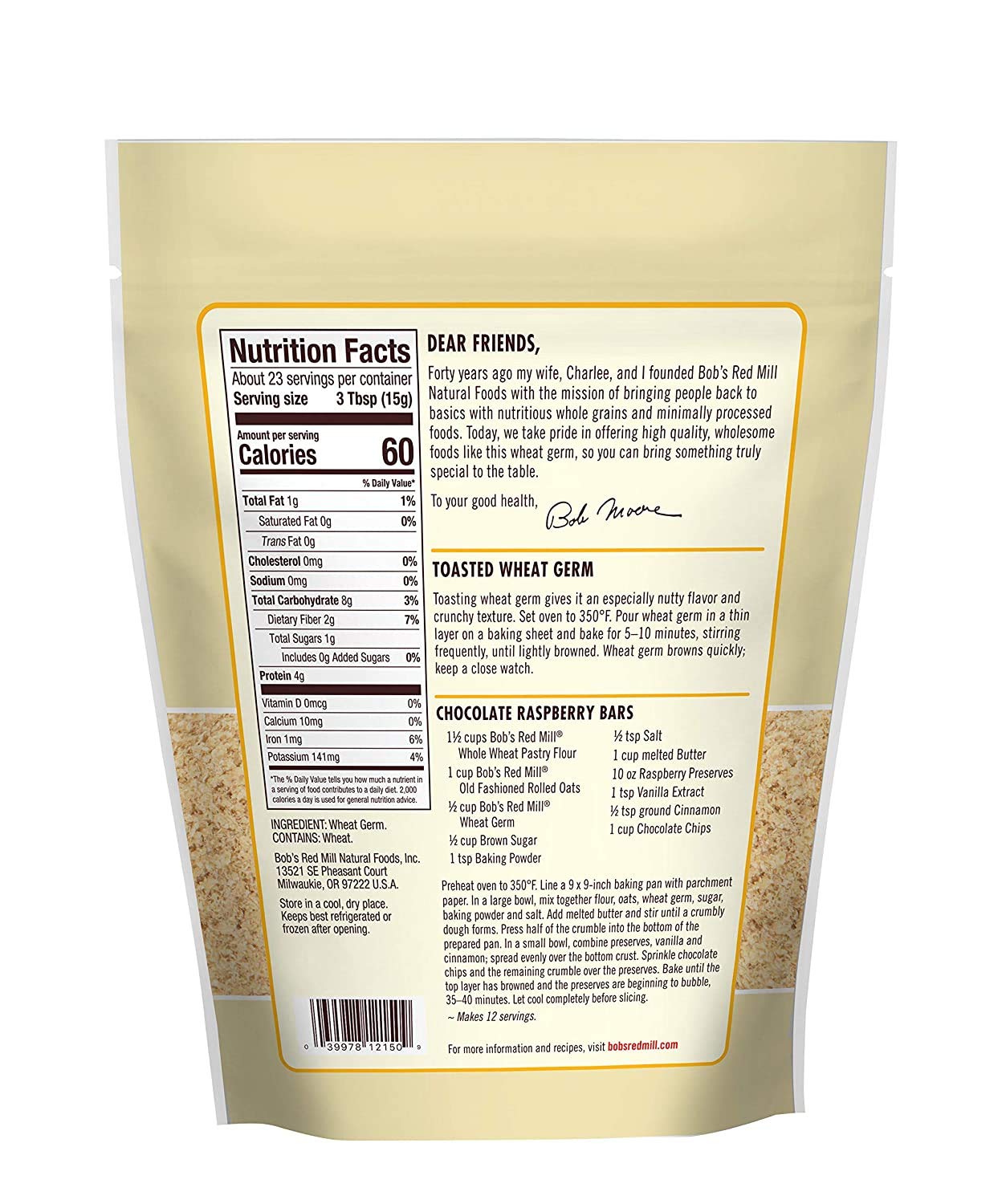 Bob's Red Mill Wheat Germ, 12 Oz (Pack of 2)