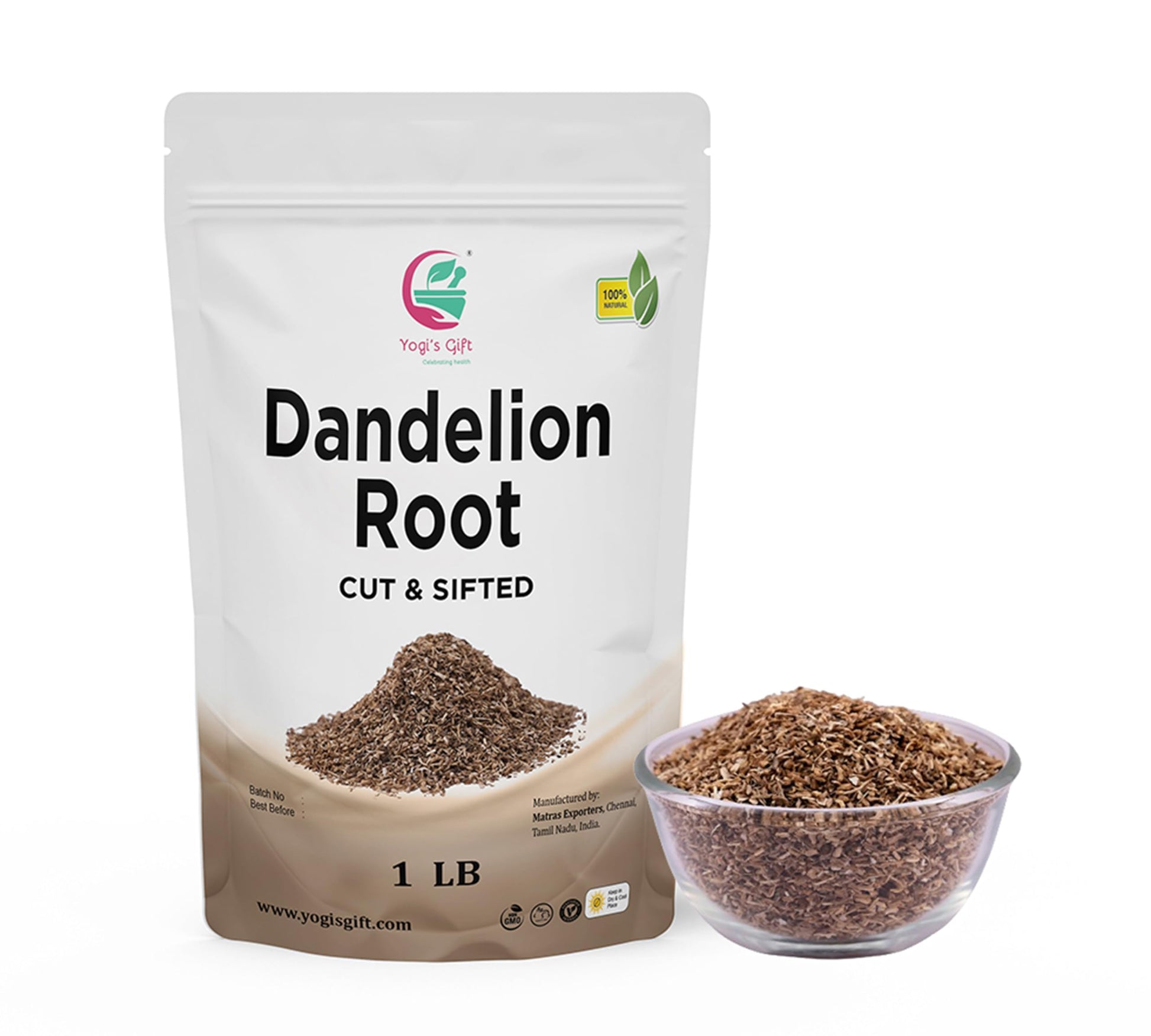 YOGI’S GIFT Dandelion Root Cut and Sifted Loose Root 1 LB