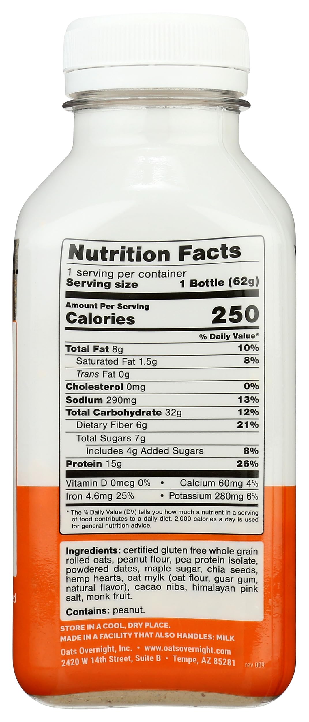 Oats Overnight Peanut Butter Crunch Overnight Oats Shake, 2.2 OZ