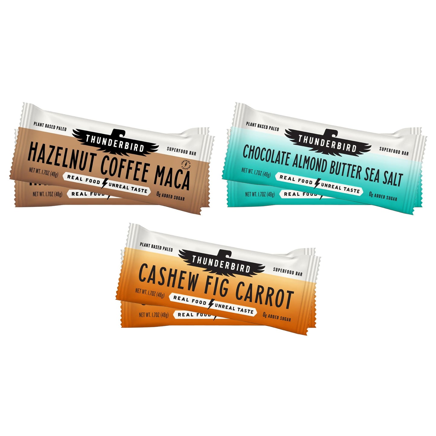 Thunderbird Real Food Bars Seasonal Variety Pack, Gluten Free, Paleo, Vegan, 6 Count