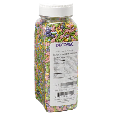 DECOPAC Bloom Sweet Bloom Deluxe Fusion Mix, 26oz, Fancy Candy Sprinkles in Handheld Container, Edible Sprinkles For Celebration