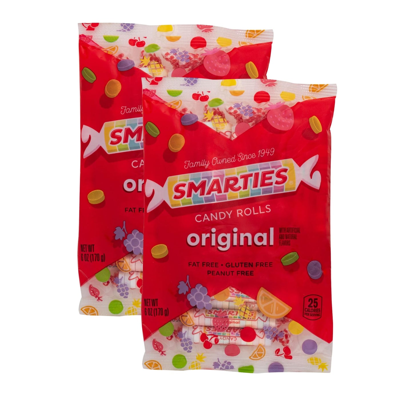 Smarties Candy Rolls Original Flavor Gluten Free & Vegan Delight | Classic Sweetness from Family Owned Since 1949 Peanut Free, D