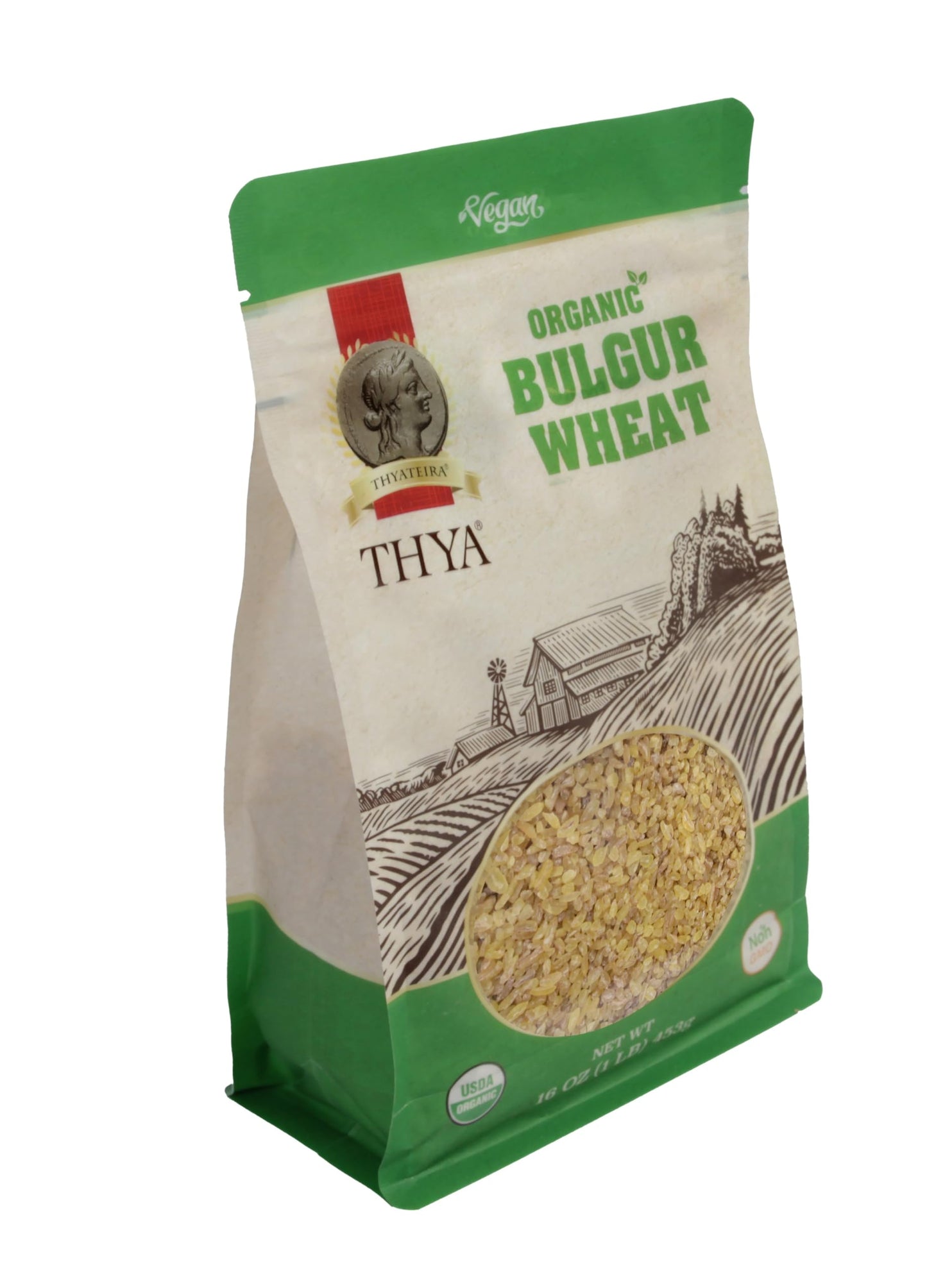 Thya Organic Bulgur Wheat, 3 Lb (3 X 1 Lb Packs)