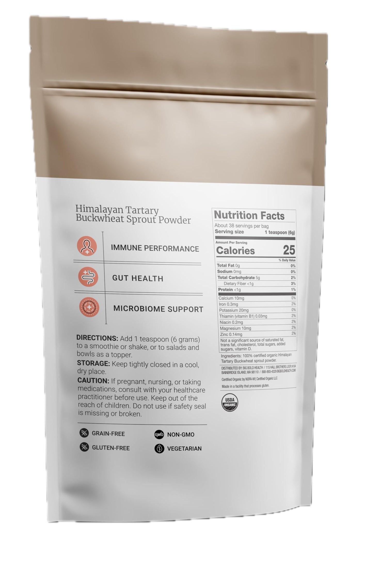 BIG BOLD HEALTH Himalayan Tartary Buckwheat Sprout Powder