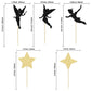 Gyufise 24 Pack Black Gold Glitter Never Grow Up Cupcake Toppers P Pan Cake Toppers With Star Never Grow Up Cupcake Picks For Ne