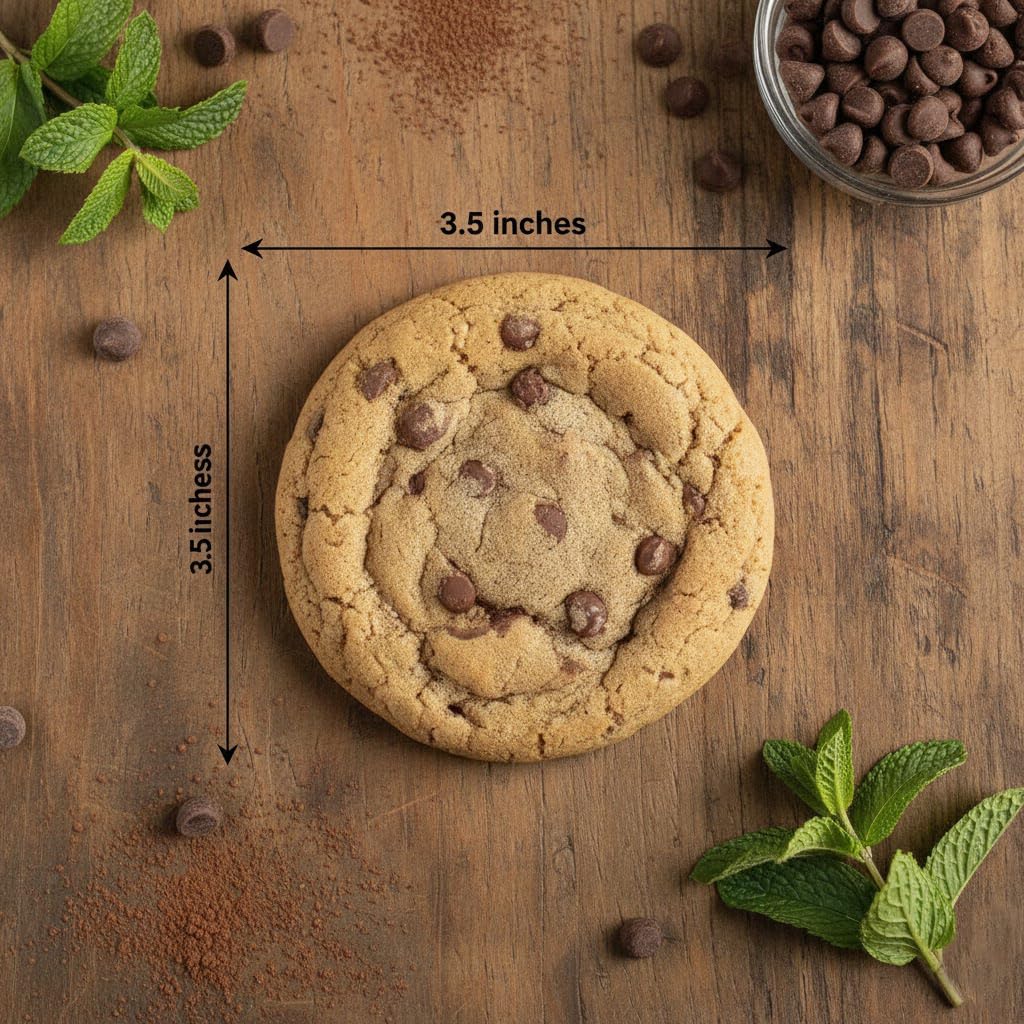 Holiday Chocolate Chip Cookies Gift Basket 1.5 LB Gourmet Tin Fudge Filled For Men Women | INDIVIDUALLY WRAPPED | Large Cookies