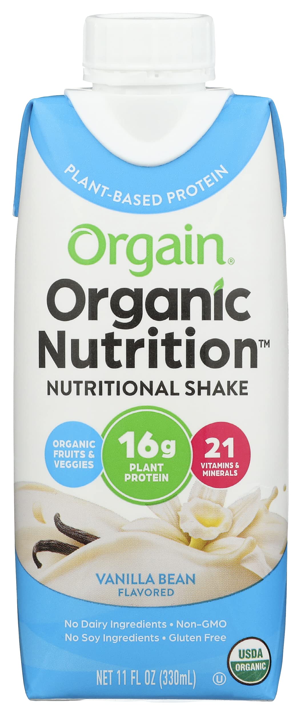 Orgain Vegan Nutritional Shake Sweet Vanilla Bean (Pack Of 12)