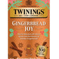 Twinings Gingerbread Joy Black Tea Individually Wrapped Bags, 20 Count (Pack Of 1), Ginger & Cinnamon, Caffeinated, Enjoy Hot Or Iced