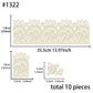 FUNSHOWCASE Edible Cake Lace Rose Scallop Set - 14-inch, 10 Count, Ivory White, Model 1322