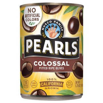 Pearls Colossal Ripe Pitted Olives  Pack of 12  5.75 oz Cans