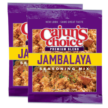 Jambalaya Seasoning Mix 0.42 oz Cajun's Choice Louisiana Foods (Pack of 2)