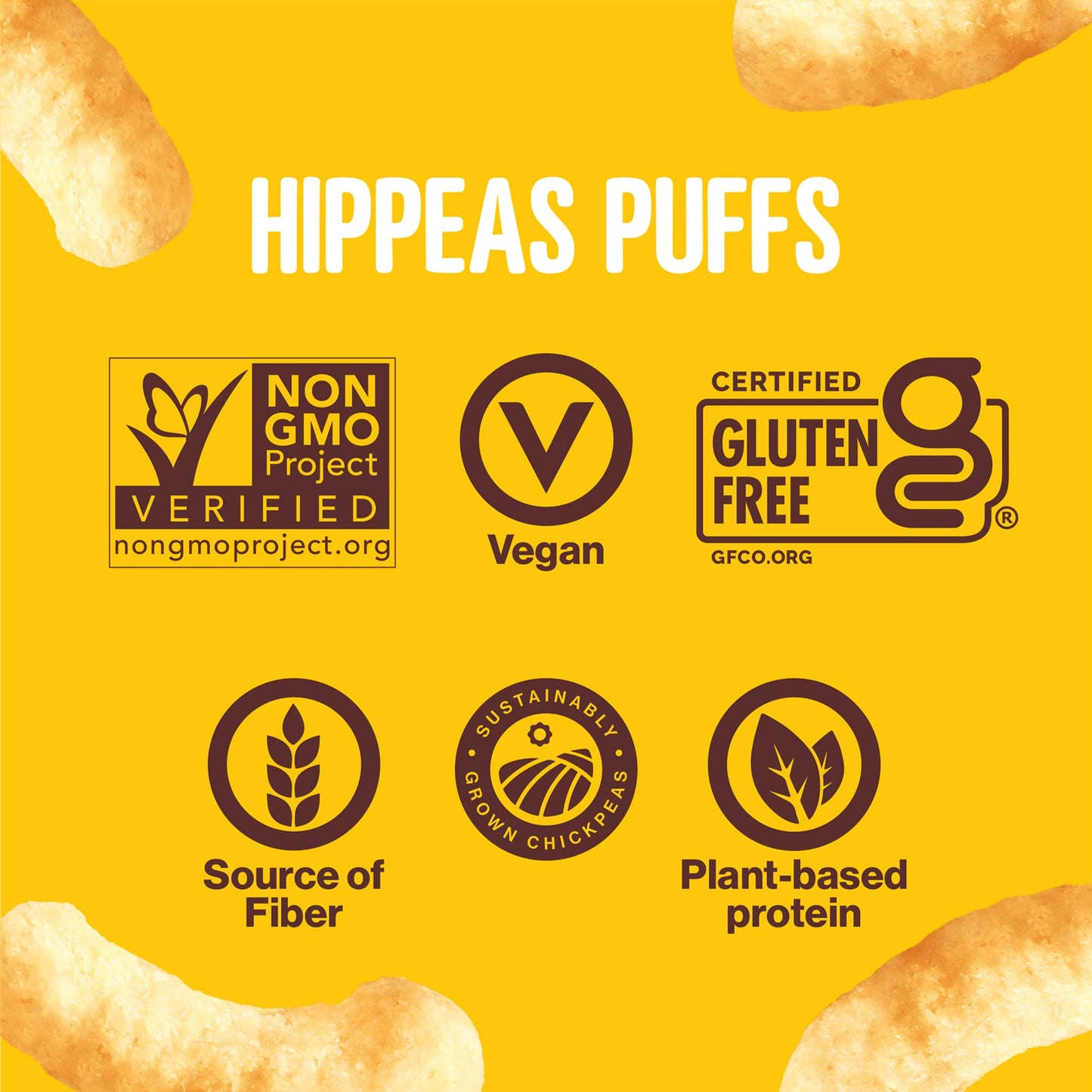 Hippeas Organic Chickpea Puffs, Vegan White Cheddar, 4 Oz