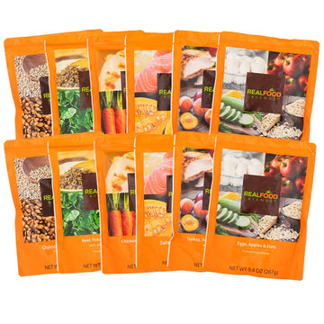 Real Food Blends - Variety Pack - Pureed Food Pouches For Tube Feeding - Real Foods Blends With Turkey, Salmon & More - Feeding 