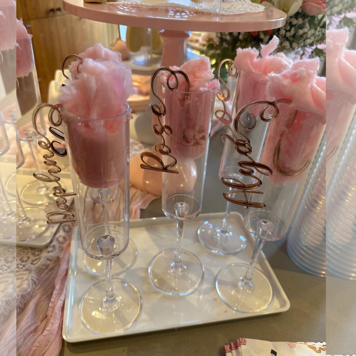 Lupy Lups Cotton Candy Party Pack of Assorted Flavors 4 Individually Wrapped 2.12oz Servings