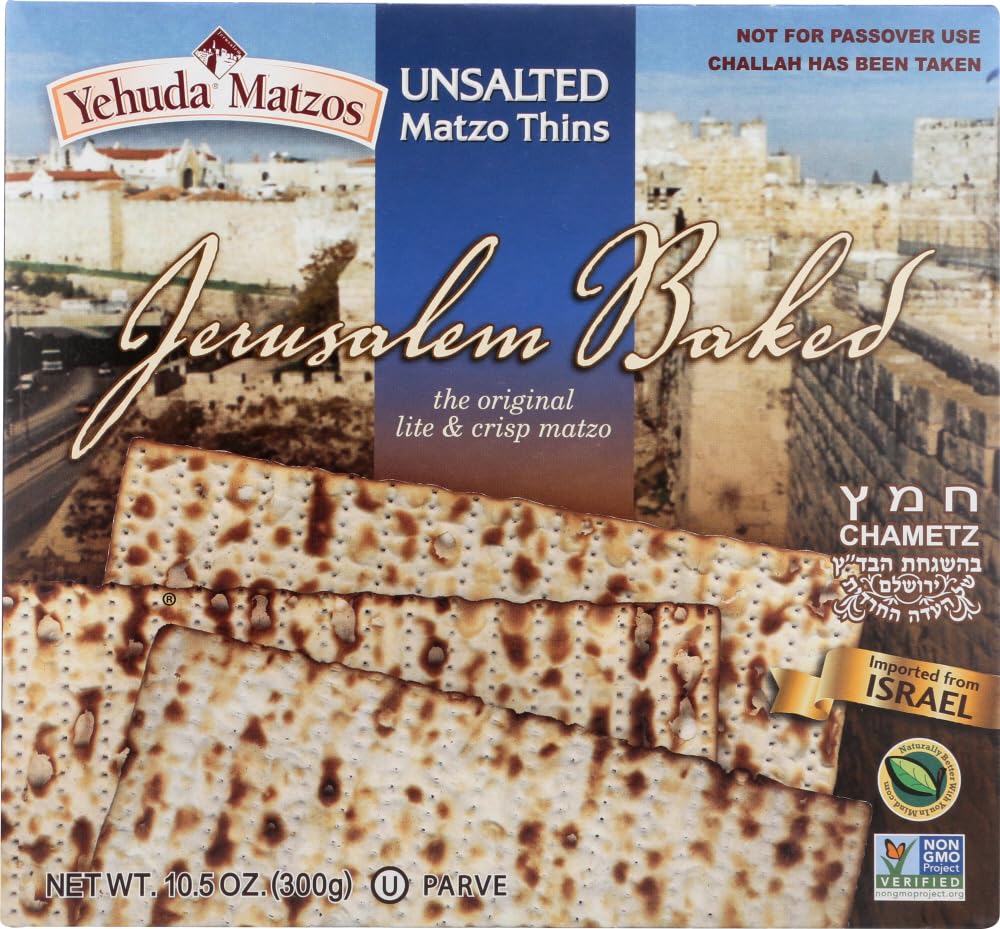 Yehuda Unsalted Matzo Thins 10.5 Ounce -- 24 Per Case