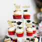 24Pcs Glitter Graduation Cupcake Toppers 2024 Gold Cupcake Picks For Graduation Theme Decorations Class Of 2024 No Diy Need