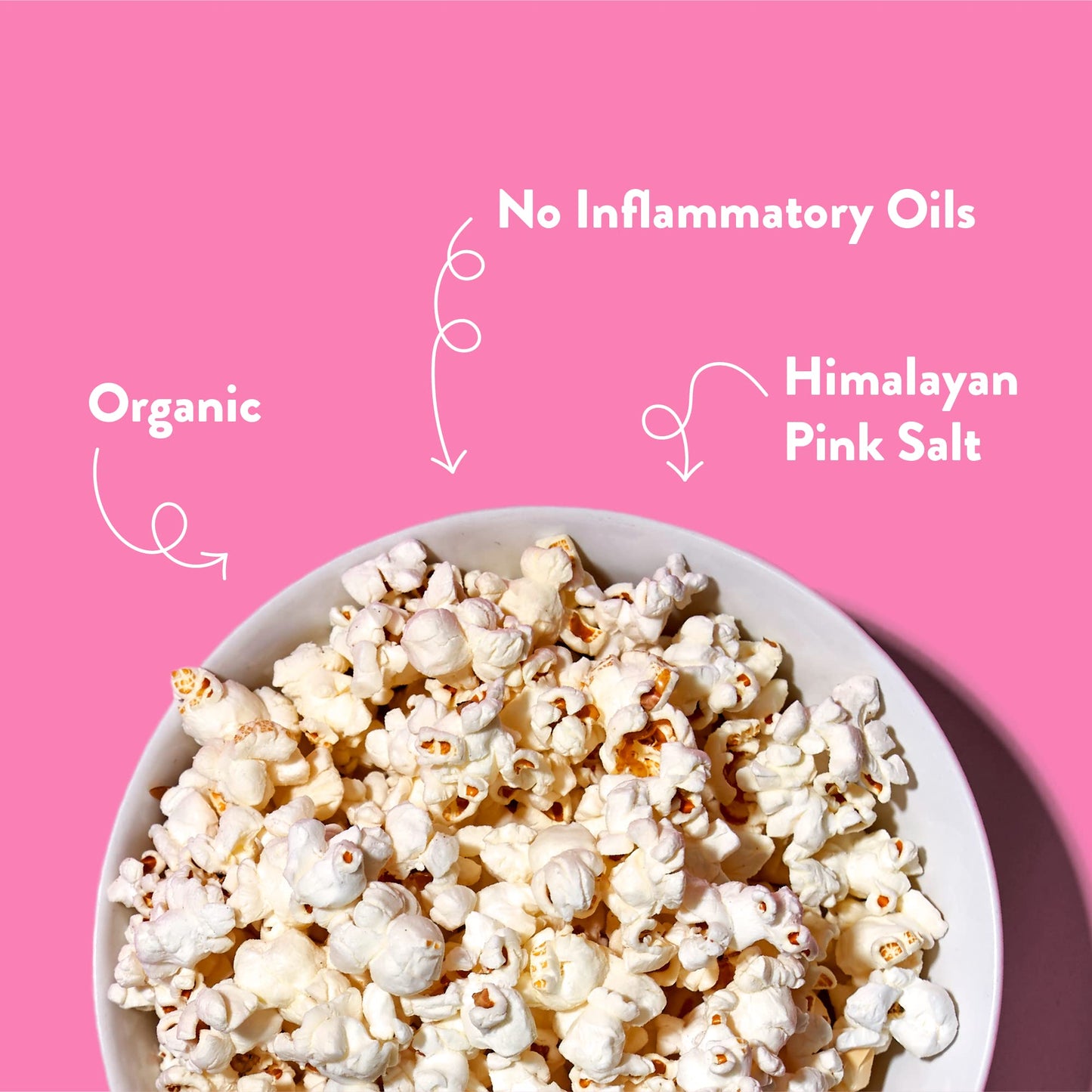 Lesserevil Organic Popcorn, Himalayan Pink Salt, 0.46 Oz, Pack of 24, Premium Quality, Minimally Processed