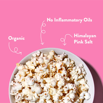 Lesserevil Organic Popcorn, Himalayan Pink Salt, 0.46 Oz, Pack of 24, Premium Quality, Minimally Processed