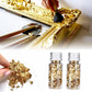 Lwuey Gold Leaf Cake Decoration Flakes, 4PCS, Gold Foil Paper, 5.50x2.20x2.20cm