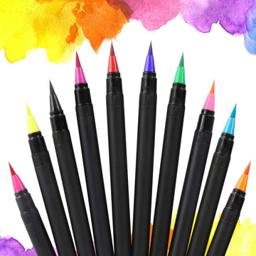 Nomeca Food Coloring Marker Pens - 10 Edible Markers for Decorating Cakes, Cookies, and Eggs - 10 Colors, 10 Count
